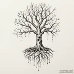 Forgotten tree with bone roots, tattoo line a… — эскиз тату (№1750309015_1, 19.06.2025 04:56) — Tatufoto.com