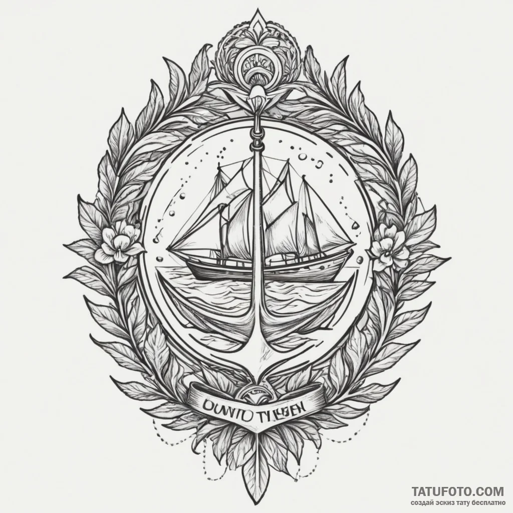 Leaf patterns carved in stone, tattoo sketch... - эскиз тату (№1750309087_0, 19.06.2025 04:58) — Tatufoto.com