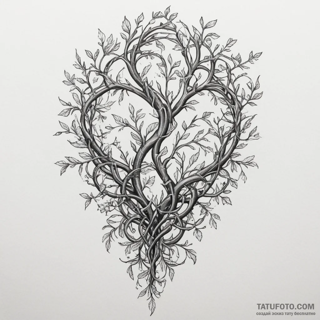 Frosted relic beneath iron vines, ink illustr... - эскиз тату (№1750310879_0, 19.06.2025 05:27) — Tatufoto.com