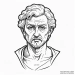 A classical bust of a philosopher, stoic expr… — эскиз тату (№1750311805_0, 19.06.2025 05:43) — Tatufoto.com