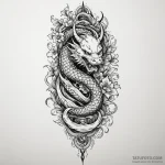 Gleaming dagger beneath bone spire, tattoo li… — эскиз тату (№1750314445_1, 19.06.2025 06:27) — Tatufoto.com