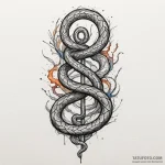 Angelic serpent weaving light, concept art fo… — эскиз тату (№1750314516_0, 19.06.2025 06:28) — Tatufoto.com