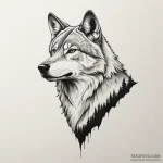 A wolf silhouette filled with a mountain rang… — эскиз тату (№1750314659_0, 19.06.2025 06:30) — Tatufoto.com