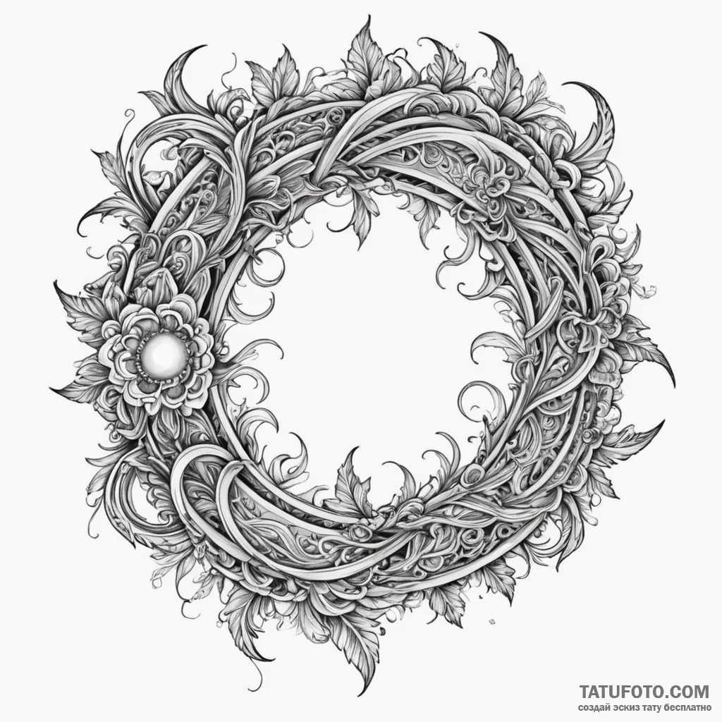 Beowulf, tattoo drawing outline, ornamental t... - эскиз тату (№1750315229_0, 19.06.2025 06:40) — Tatufoto.com