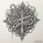 A classic belt of tools, handy,, tattoo line… — эскиз тату (№1750315441_0, 19.06.2025 06:44) — Tatufoto.com