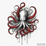 Kraken, artistic tattoo sketch, on a clean wh… — эскиз тату (№1750315512_0, 19.06.2025 06:45) — Tatufoto.com