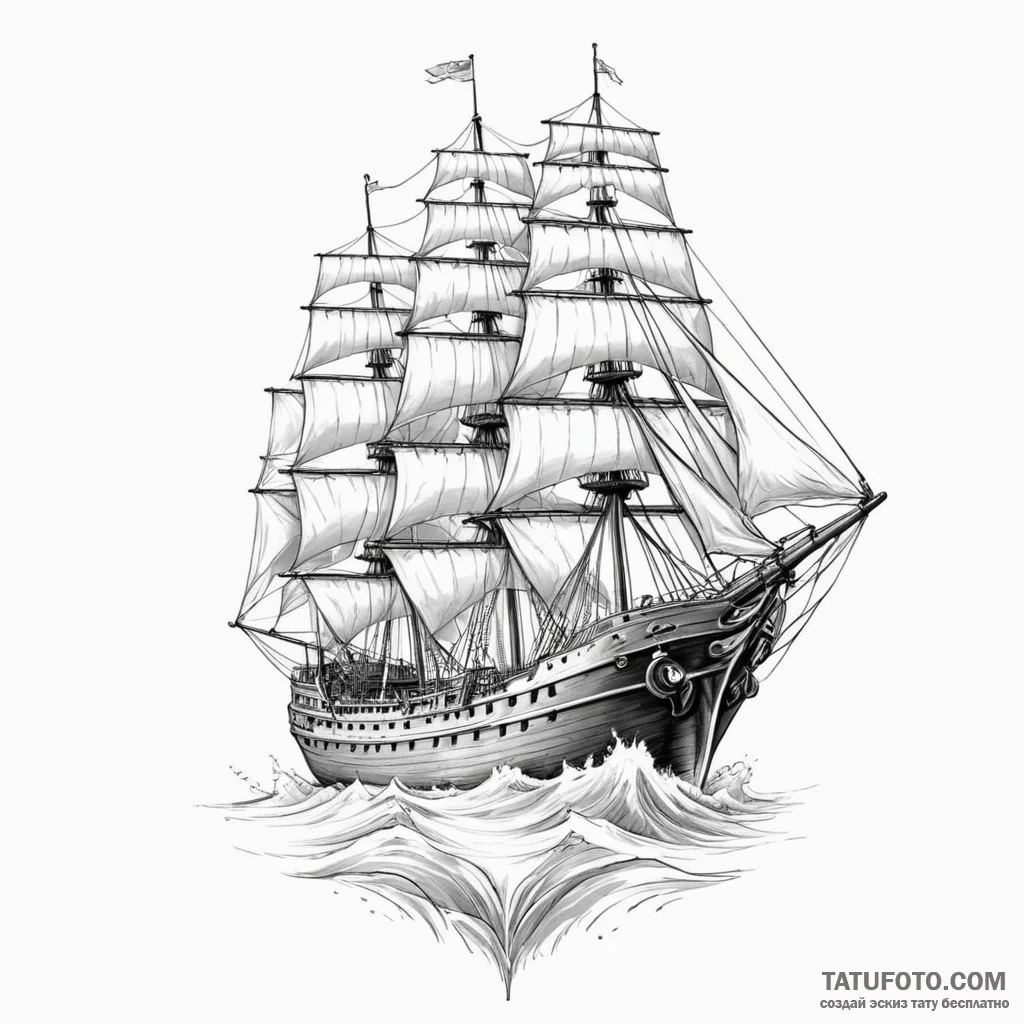 Ship - эскиз тату (№1750316367_1, 19.06.2025 06:59) — Tatufoto.com