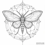 Atomic moth with circuit wings, concept art f… — эскиз тату (№1750317368_0, 19.06.2025 07:16) — Tatufoto.com