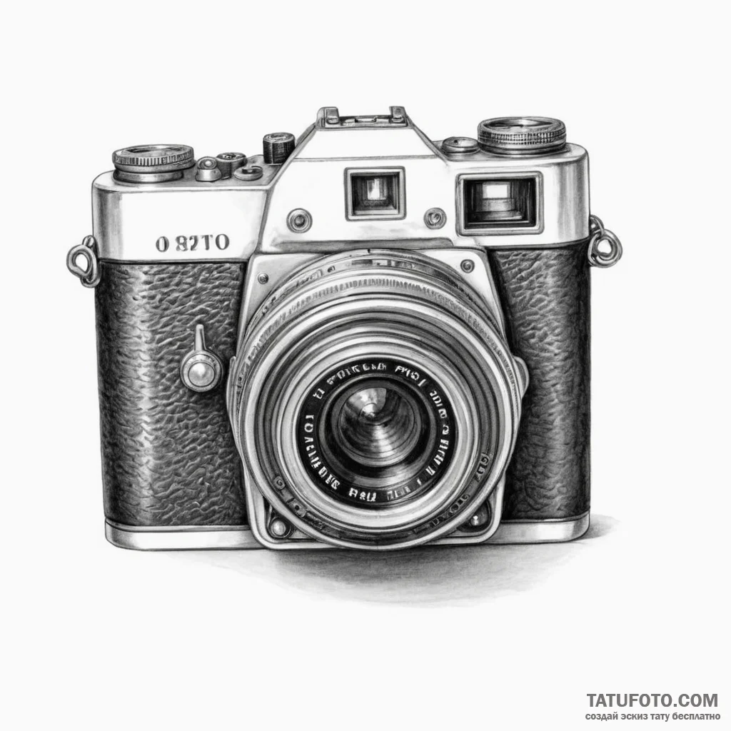Vintage camera - эскиз тату (№1750318217_0, 19.06.2025 07:30) — Tatufoto.com