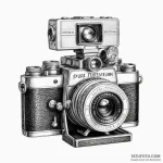 Vintage camera — эскиз тату (№1750318217_1, 19.06.2025 07:30) — Tatufoto.com
