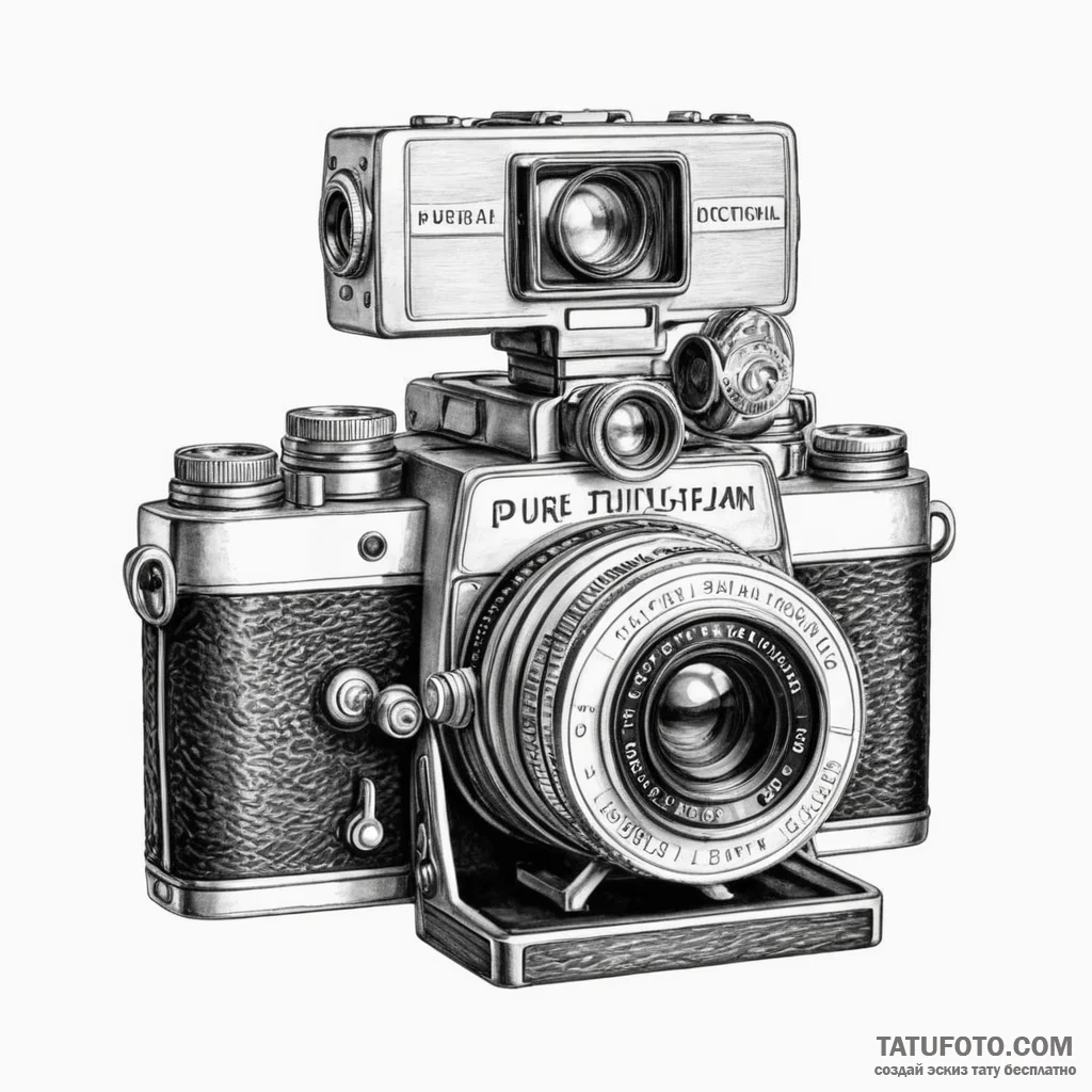 Vintage camera - эскиз тату (№1750318217_1, 19.06.2025 07:30) — Tatufoto.com