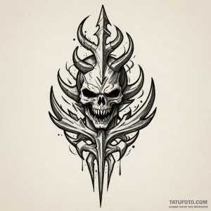 Navy seal trident symbol, sharp and menacing,... - эскиз тату (№1750318864_0, 19.06.2025 07:41) — Tatufoto.com