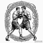 A powerful boxing bag, training,, concept art… — эскиз тату (№1750319150_0, 19.06.2025 07:45) — Tatufoto.com