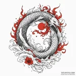 Quartz orb devouring celestial flame, ink ill… — эскиз тату (№1750320080_0, 19.06.2025 08:01) — Tatufoto.com