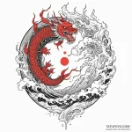 Quartz orb devouring celestial flame, ink ill… — эскиз тату (№1750320080_1, 19.06.2025 08:01) — Tatufoto.com