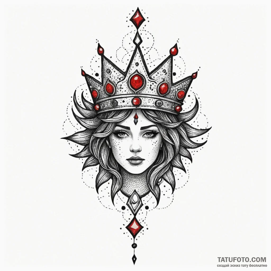 Hollow relic crowned in stars, tattoo drawing... - эскиз тату (№1750320935_1, 19.06.2025 08:15) — Tatufoto.com