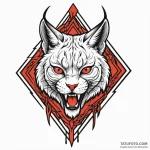 Lynx teeth piercing sigil, tattoo line art, f… — эскиз тату (№1750321364_0, 19.06.2025 08:22) — Tatufoto.com