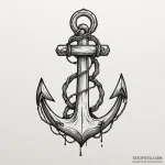 Anchor, tattoo line art, stylized interpretat… — эскиз тату (№1750321578_1, 19.06.2025 08:26) — Tatufoto.com