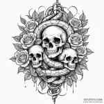 Arcane serpent splitting reality, tattoo flas… — эскиз тату (№1750321863_0, 19.06.2025 08:31) — Tatufoto.com