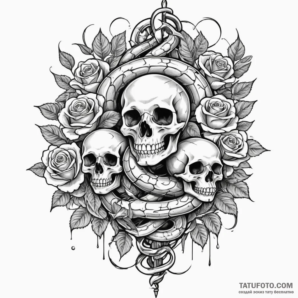 Arcane serpent splitting reality, tattoo flas... - эскиз тату (№1750321863_0, 19.06.2025 08:31) — Tatufoto.com