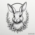 A whimsical bunny ears headband with flowers,… — эскиз тату (№1750321934_0, 19.06.2025 08:32) — Tatufoto.com