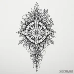 Baroque dagger wrapped in ivy, tattoo flash s… — эскиз тату (№1750322579_1, 19.06.2025 08:42) — Tatufoto.com