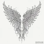 Black silk hiding spectral wings, tattoo flas… — эскиз тату (№1750322651_0, 19.06.2025 08:44) — Tatufoto.com