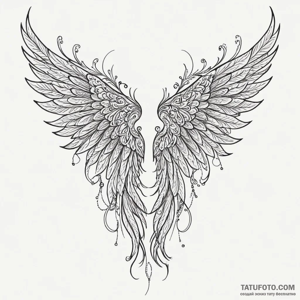 Black silk hiding spectral wings, tattoo flas... - эскиз тату (№1750322651_0, 19.06.2025 08:44) — Tatufoto.com