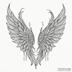 Black silk hiding spectral wings, tattoo flas… — эскиз тату (№1750322651_1, 19.06.2025 08:44) — Tatufoto.com