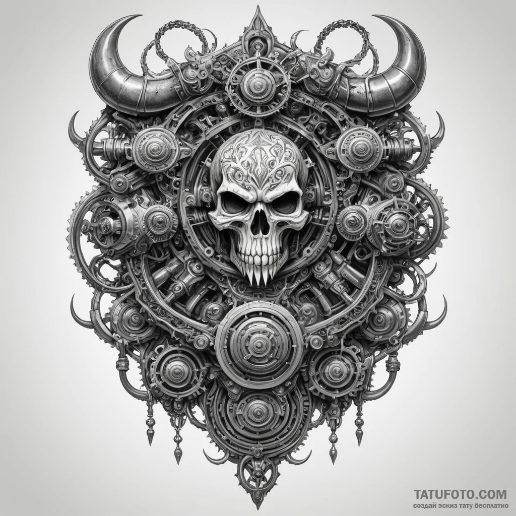 Diesel engine block with demonic faces forged... - эскиз тату (№1750322722_1, 19.06.2025 08:45) — Tatufoto.com