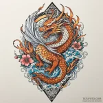 Arcane phoenix with crystal wings, ink illust… — эскиз тату (№1750325297_0, 19.06.2025 09:28) — Tatufoto.com