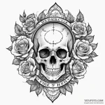Hook, ink illustration for tattoo, black and… — эскиз тату (№1750325368_1, 19.06.2025 09:29) — Tatufoto.com