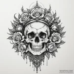 Pine needle crown devouring light, tattoo lin… — эскиз тату (№1750325439_0, 19.06.2025 09:30) — Tatufoto.com