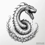 Neo-traditional tattoo design of a sandworm (… — эскиз тату (№1750329087_0, 19.06.2025 10:31) — Tatufoto.com