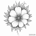 Flower — эскиз тату (№1750329800_0, 19.06.2025 10:43) — Tatufoto.com