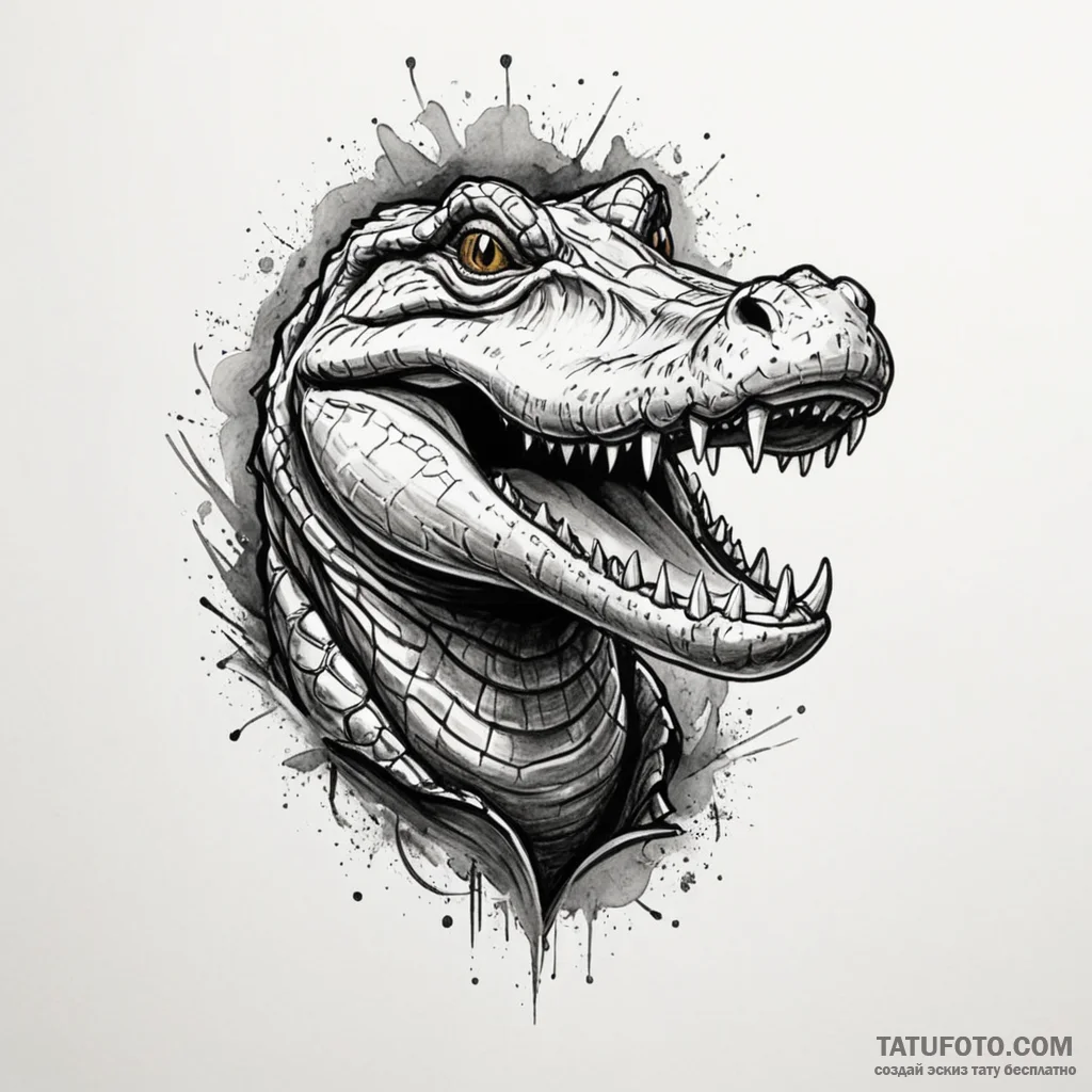 Alligator - эскиз тату (№1750329941_1, 19.06.2025 10:45) — Tatufoto.com