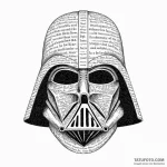 A silhouette of vader’s helmet made from the… — эскиз тату (№1750330719_1, 19.06.2025 10:58) — Tatufoto.com