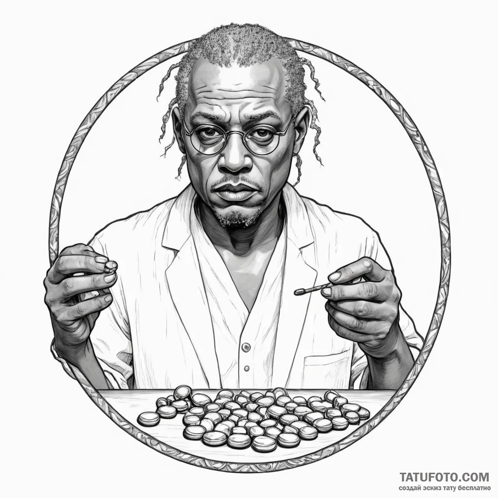 Neo-traditional portrait of morpheus, offerin... - эскиз тату (№1750330792_0, 19.06.2025 10:59) — Tatufoto.com