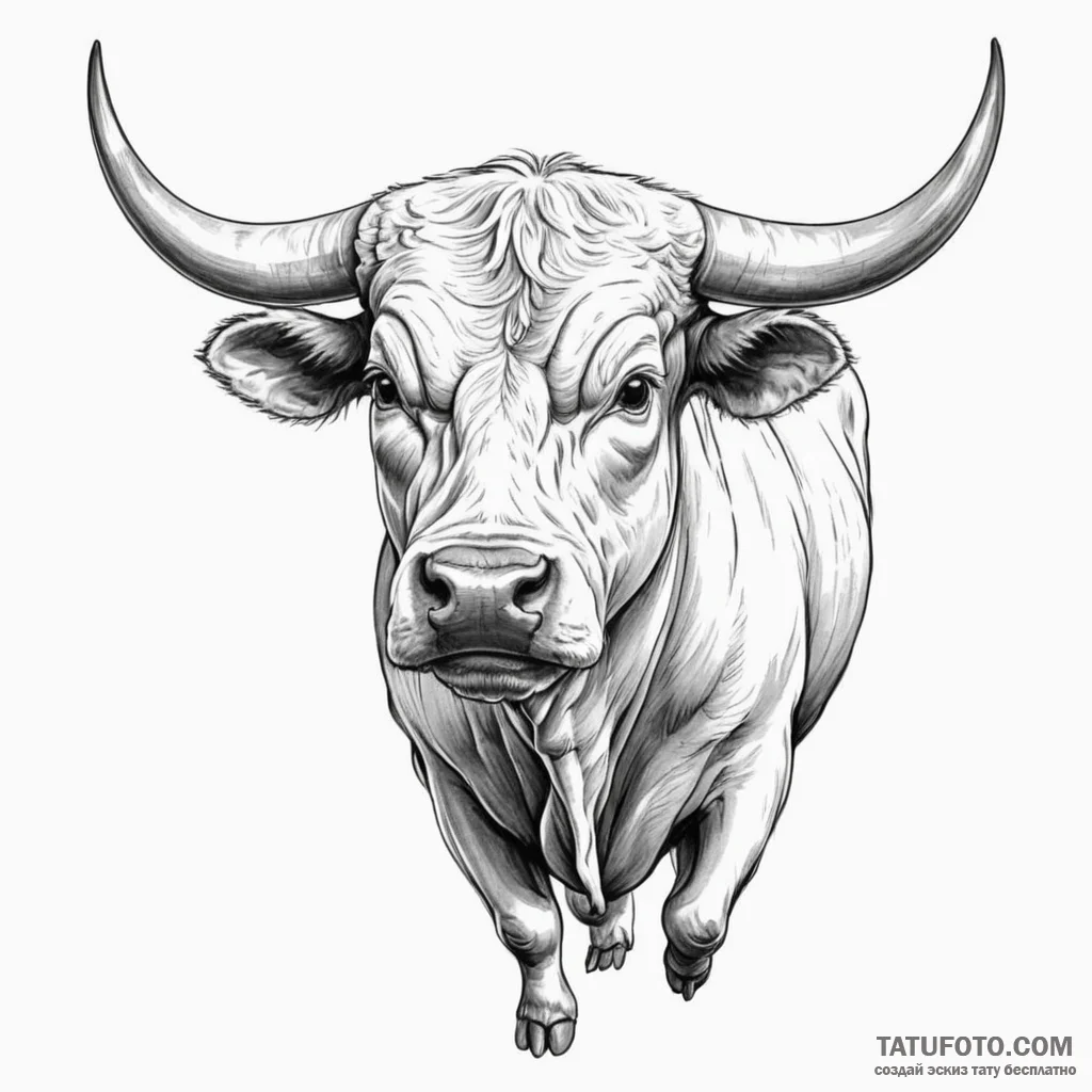 Bull - эскиз тату (№1750330862_1, 19.06.2025 11:01) — Tatufoto.com