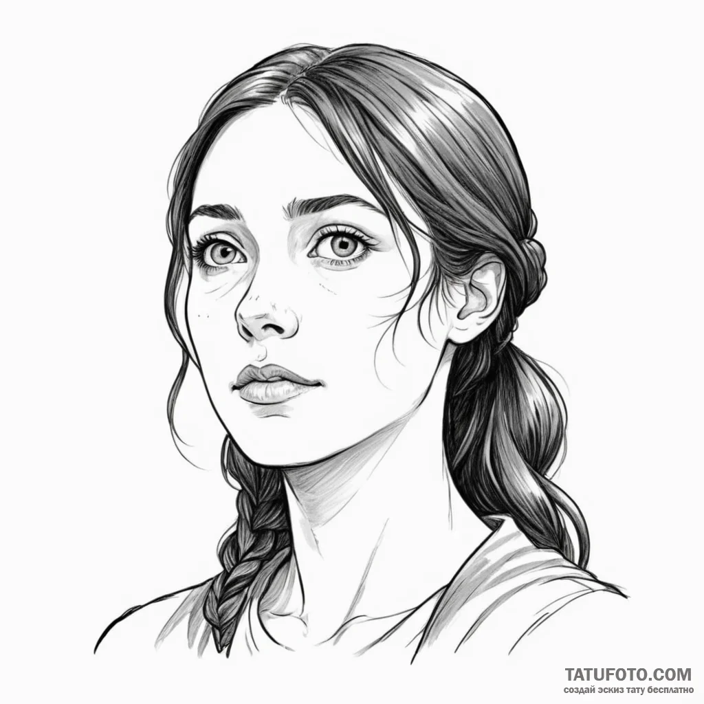 A graphic novel portrait of the main characte... - эскиз тату (№1750331570_0, 19.06.2025 11:12) — Tatufoto.com