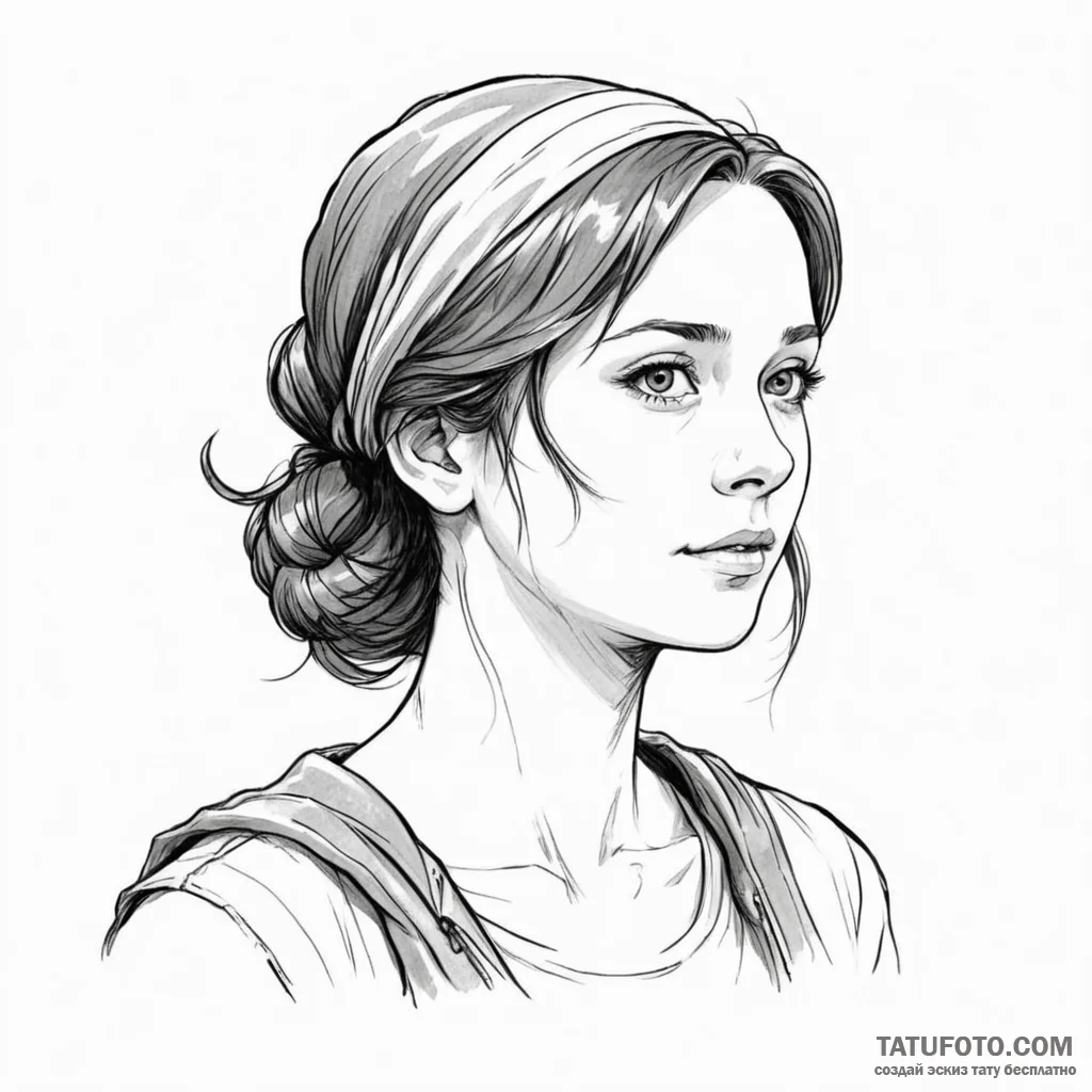 A graphic novel portrait of the main characte... - эскиз тату (№1750331570_1, 19.06.2025 11:12) — Tatufoto.com
