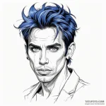 A neo-traditional tattoo of derek zoolander w… — эскиз тату (№1750331641_1, 19.06.2025 11:14) — Tatufoto.com