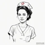 A sketch of nurse ratched from one flew over… — эскиз тату (№1750332631_1, 19.06.2025 11:30) — Tatufoto.com