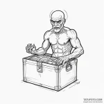 Linework tattoo of the gom jabbar and the box… — эскиз тату (№1750333336_0, 19.06.2025 11:42) — Tatufoto.com