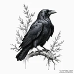 Black raven — эскиз тату (№1750333547_0, 19.06.2025 11:45) — Tatufoto.com