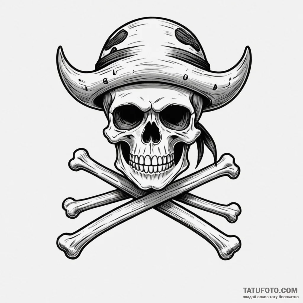 A neo-traditional tattoo of the straw hat pir... - эскиз тату (№1750333689_1, 19.06.2025 11:48) — Tatufoto.com