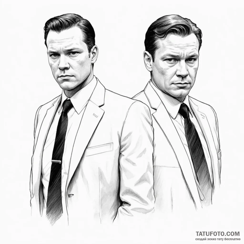 A graphic novel portrait of the main characte... - эскиз тату (№1750334114_1, 19.06.2025 11:55) — Tatufoto.com