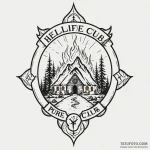 A linework tattoo of eddie munson’s «hellfire… — эскиз тату (№1750340661_1, 19.06.2025 13:44) — Tatufoto.com