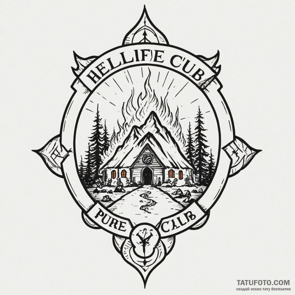 A linework tattoo of eddie munson's "hellfire... - эскиз тату (№1750340661_1, 19.06.2025 13:44) — Tatufoto.com