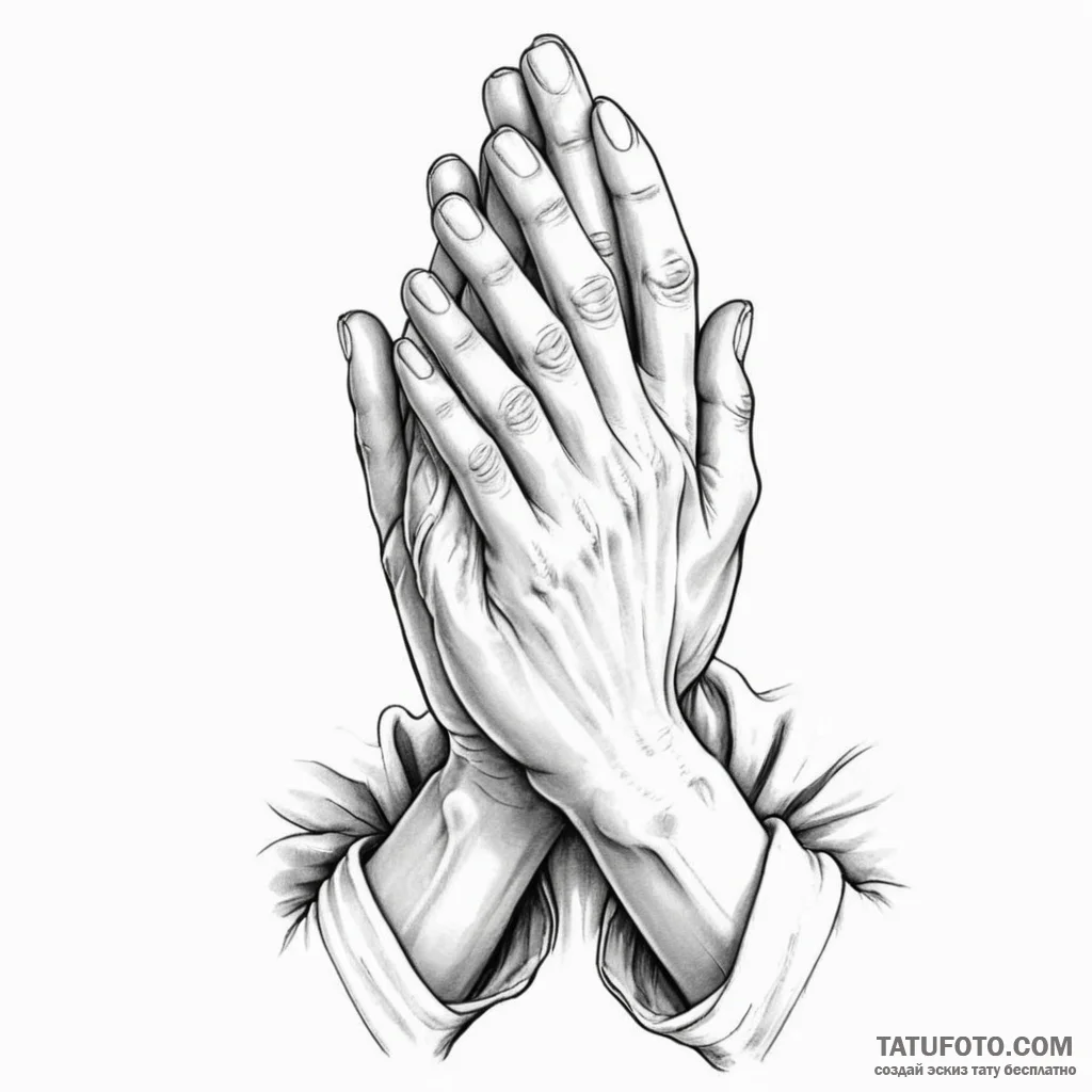 Praying hands - эскиз тату (№1750340731_1, 19.06.2025 13:45) — Tatufoto.com